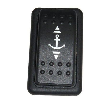 Lofrans vippekontakt rocker switch til ankerspil i sort farve.