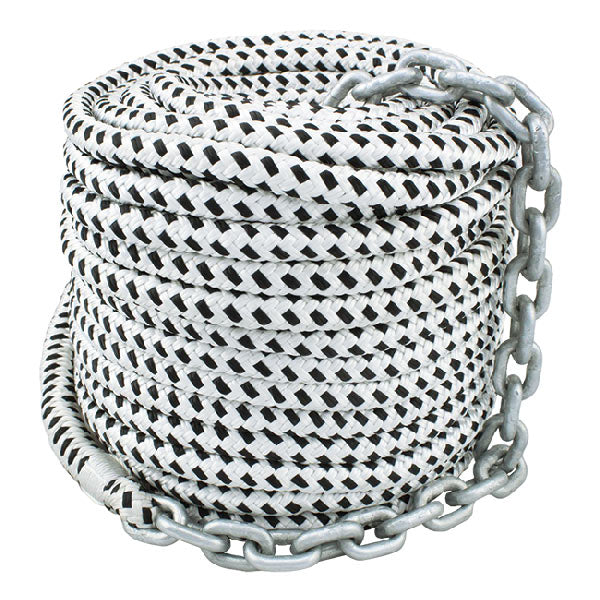 SeaTec ankerline ø14mm og kæde ø8mm set fra toppen