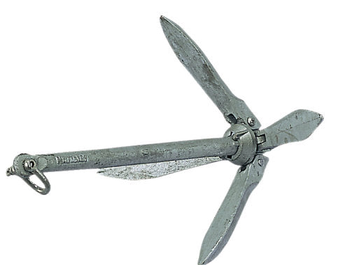 Paraply anker SeaTec 7,5 kg set forfra med sjækel.