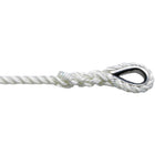 Robline ankerline i hvid farve, 12 mm x 40m, ligger fladt på en overflade.