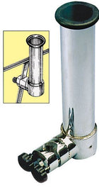SeaTec stangholder RF316 i rustfrit stål monteret på gelænder.