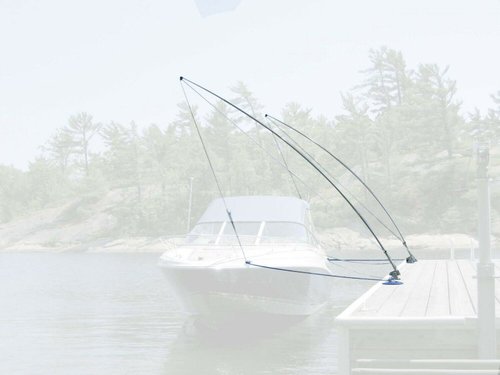 Dock Edge fortøjningsstang set forfra, designet til både op til 7m.