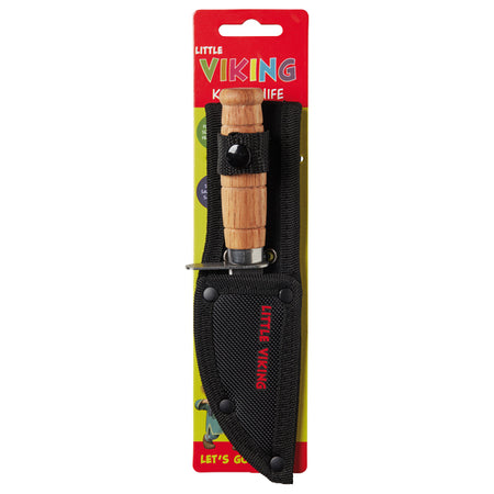 Kinetic Lille Viking kniv set fra siden med naturfarvet greb.