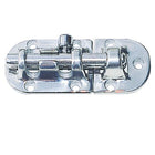 SeaTec skudrigel 90x38mm i støbt RF stål, set forfra med monteringshuller.