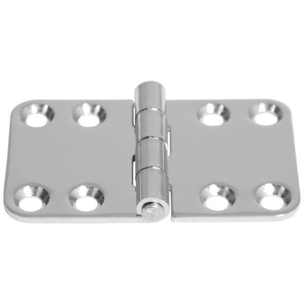 Roca hængsel 102x64mm set fra siden, rustfrit stål AISI 304.