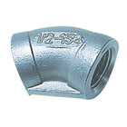 1852 45° bøjning til rustfri fittings, vist i detalje