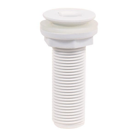 Skroggennemføring fra Trudesign i hvid komposit, set forfra