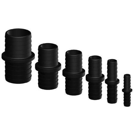 Trudesign samlestykke 25-25mm i sort plast, set fra siden