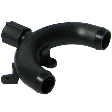 Jabsco antihævert 38mm monteret på en septiktank, ved vandkanten.
