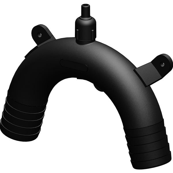 Trudesign antihævert i sort, set fra siden med rørtilslutning.