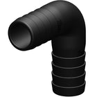 Vinkelstykke 90° 25mm sort fra Trudesign, set fra siden.