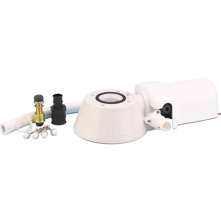 Jabsco ombygningskit til elektrisk toilet, vist fra siden