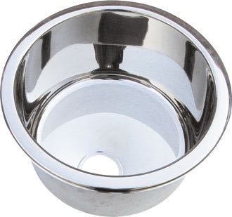 Barka vask i rustfrit stål Ø36cm, perfekt til bådpantry.