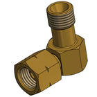 IGT 90° vinklet gasfitting til regulator afgang, set fra siden