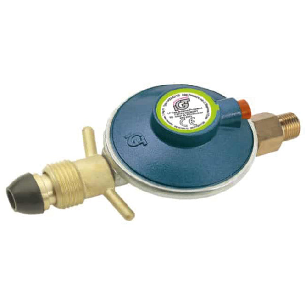 Gasregulator IGT til 5-11 kg flasker, vist fra siden.