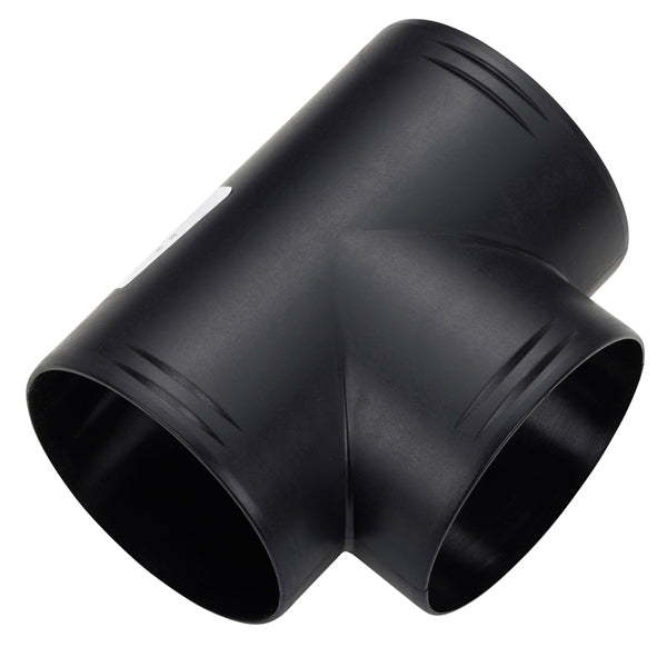 Webasto T-Rør 90/90/90mm til varm luftsslange set fra siden.