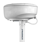 ScanStrut radarmast i hvid aluminium set fra siden, monteret på båd.