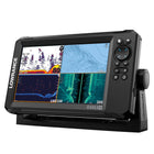 Lowrance 9 Tripleshot set fra siden med skærm og knapper synlige