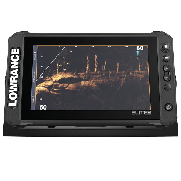 Lowrance Elite FS 7 kombi instrument med HDI transducer vist forfra