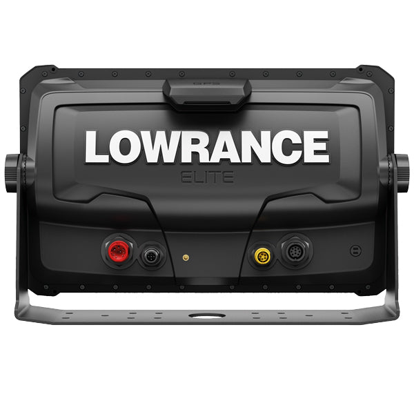Sideperspektiv af Lowrance Elite FS 12 med transducer monteret