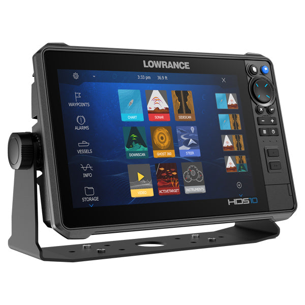 Lowrance HDS-10 PRO kombiinstrument set forfra