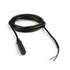 Lowrance strømkabel til Hook² og Hook Reveal, set forfra med tilbehør.