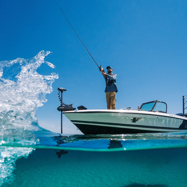 Detalje af propellen på Lowrance RECON trolling motor