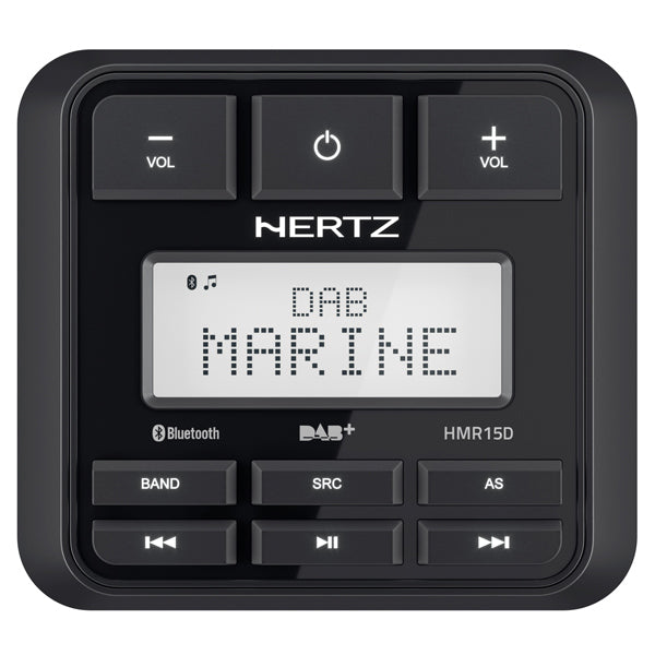 Hertz HMR 15 D mediemodtager monteret i bådinteriør