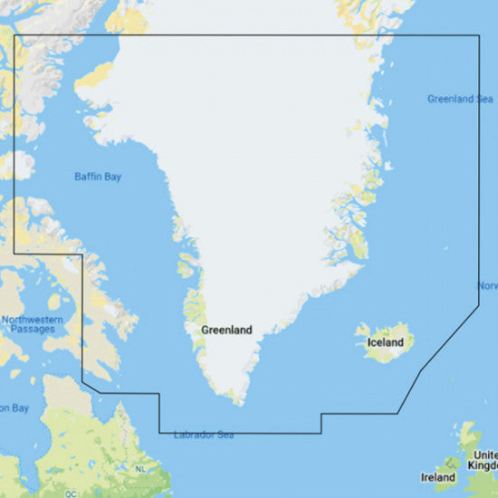 C-Map Y040 Discover Grønland, klar til brug på plotter.