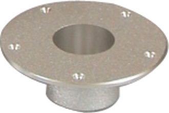 Nedbygningsbase rør ø55mm fra Barka, set forfra på båd