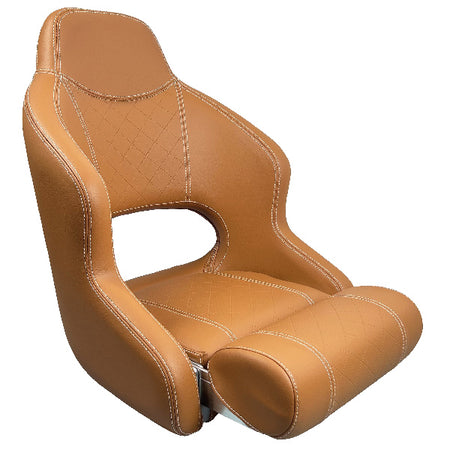 ESM H52 deluxe sport flip up stol i cognac farve set forfra