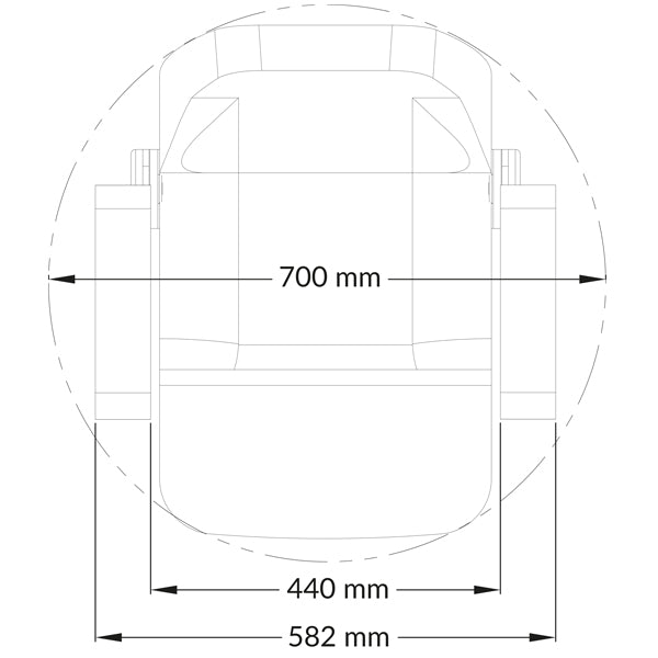 Hvid ESM styrestol med komfortable detaljer i naturmiljø