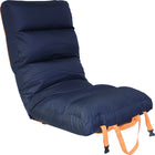 1852 Foldesæde Comfy Big i mørkeblå og orange, set forfra