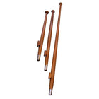 Flagspil i teak, 60 cm, Ø25 mm, vist på en båd