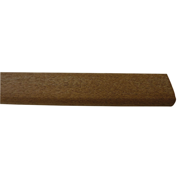 Roca U-profil teakbræt 24x12mm i naturlig farve, monteret som bådlist.