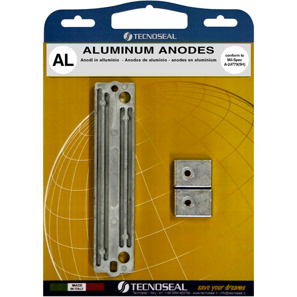 Tecnoseal alu anode kit til Suzuki 140-250hk, set fra siden.