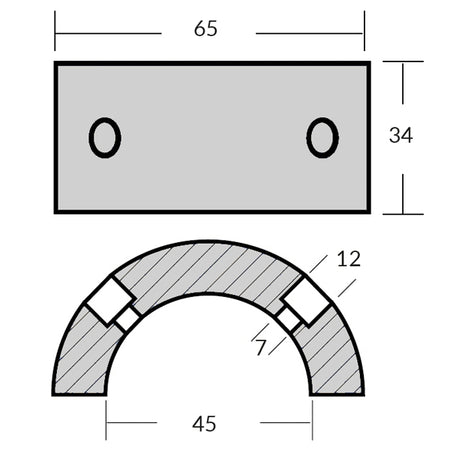 1852 Gori ringanode propel set bagfra, viser detaljerne i designet.