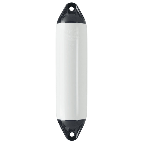 Sidevinkel af Polyform F4 fender i brug