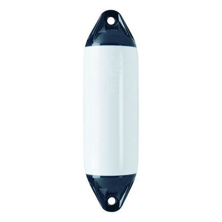 Polyform F01L fender i hvid og sort set forfra