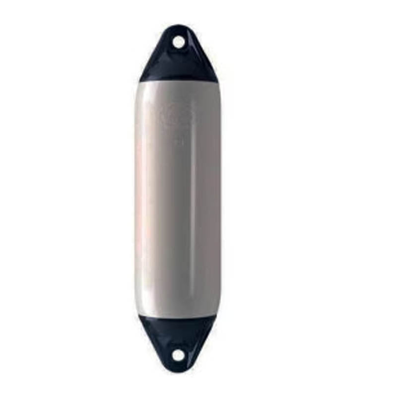 Polyform F02 fender i grå/sort set fra siden