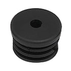 Indvendig endeprop i sort PVC til rør på 32 mm, klar til montering.