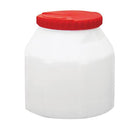 Plastcontainer på 8 liter fra Nuova Rade, set forfra med label.