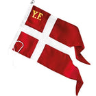 SeaTec yachtflag i 170 g/m² flagdug, 34x65 cm, monteret på båd