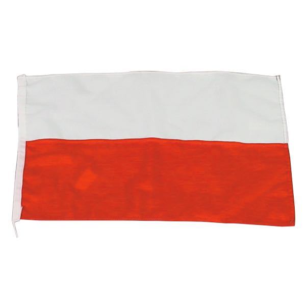 Gæsteflag fra 1852 med polens flagdesign, måler 20x30 cm