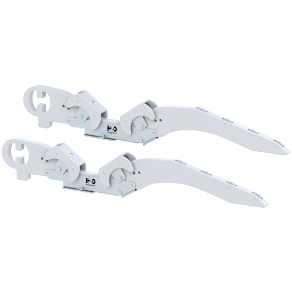 Hurley Davit H2O 36" set fra siden, monteret på en båd.
