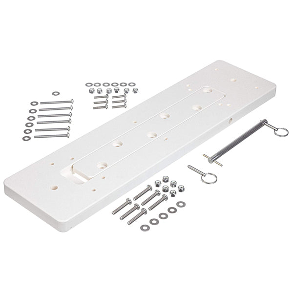 Motorguide monteringsbeslag til saltvandsmotor i hvid farve.