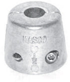 Kasco zinkanode til D-Icer, set fra siden med klare detaljer.