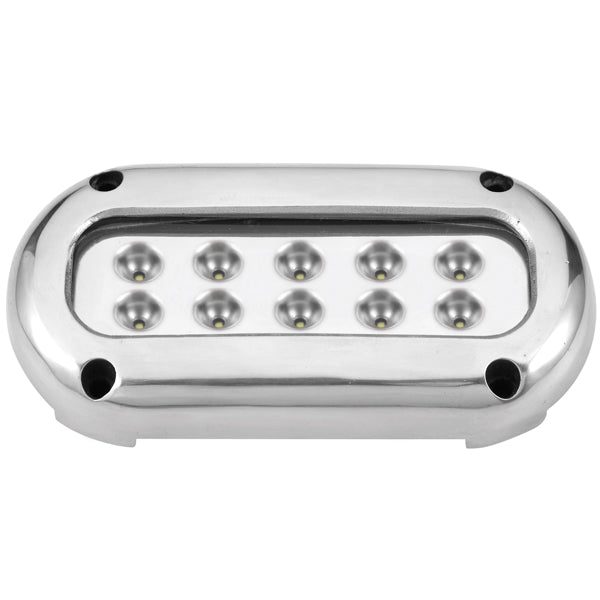 SeaTec undervandslys set forfra med hvid LED-belysning.