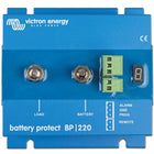 Victron Batteri Protect 65Amp set fra siden, monteret på båd