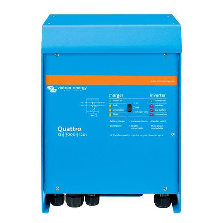 Victron inverter/lader Quattro 24V 2500W set fra siden